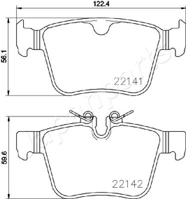 SET PLACUTE FRANA FRANA DISC JAPANPARTS PP0313AF 1