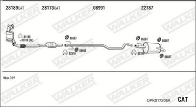 Изпускателна система WALKER OPK017205A