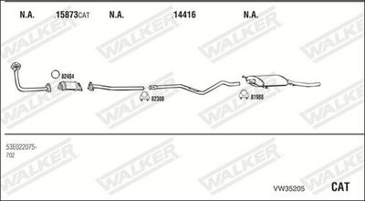 Изпускателна система WALKER VW35205