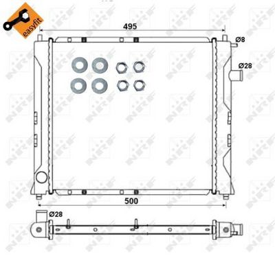 Radiator, engine cooling 58107