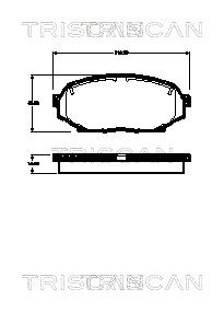 Комплект тормозных колодок, дисковый тормоз TRISCAN 8110 50018 для MAZDA MX-5