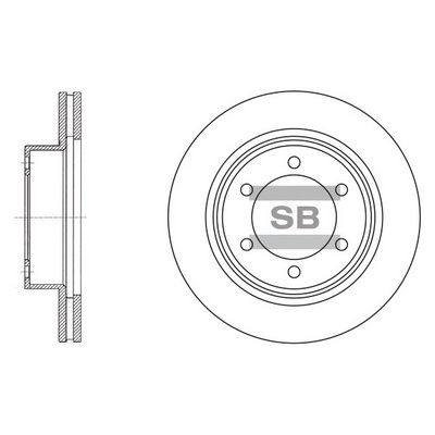 Тормозной диск Hi-Q SD4208 для HYUNDAI MARCIA