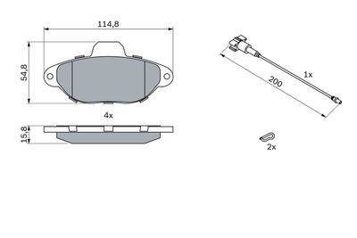 Brake Pad Set, disc brake 0 986 494 115