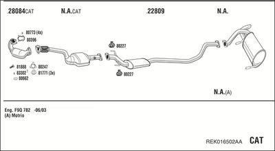 Układ wydechowy WALKER REK016502AA