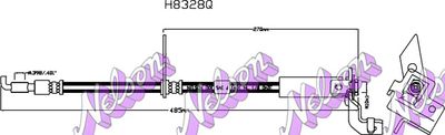 Тормозной шланг KAWE H8328Q для FORD S-MAX