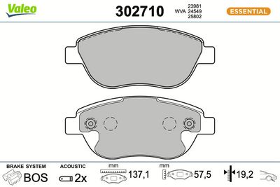 SET PLACUTE FRANA FRANA DISC VALEO 302710