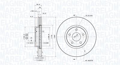 BREMSSCHEIBE MAGNETI MARELLI 360406184801