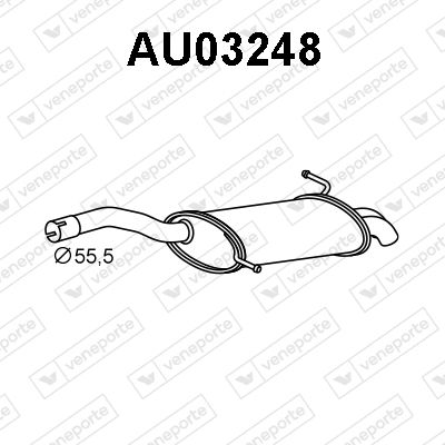 VENEPORTE AU03248 Глушитель выхлопных газов  для AUDI A4 (Ауди А4)