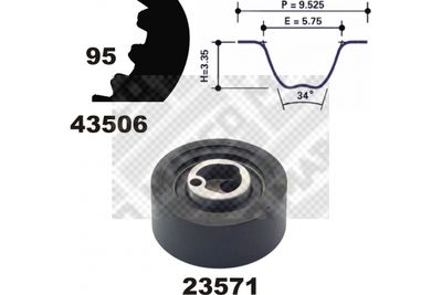 23506 MAPCO Комплект ремня ГРМ