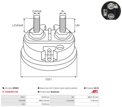 CAPAC RELEU DEMAROR AS-PL SP0001 1