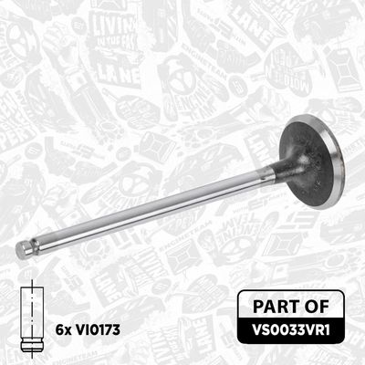 SET SUPAPE SUPAPă ADMISIE/EVACUARE ET ENGINETEAM VS0033VR1 1