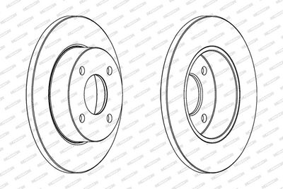 Remschijf set (2 stuks) Voor Links/Rechts past: NISSAN MICRA II  OPEL VECTRA C 1.0-3.0D 08.92-08.08