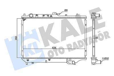 Радиатор, охлаждение двигателя KALE OTO RADYATÖR 347895 для MAZDA 323