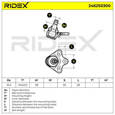 Шарнири RIDEX