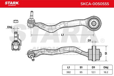 носач, окачване на колелата STARK SKCA-0050555