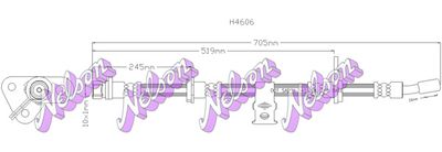 Тормозной шланг KAWE H4606 для HONDA PRELUDE