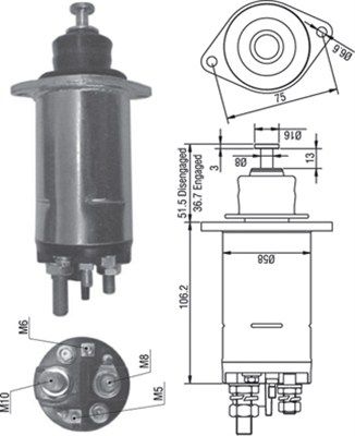 MAGNETI MARELLI Solenoidinis jungiklis, starteris