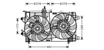 EACLIMA 33V25056 Вентилятор системы охлаждения двигателя для FIAT IDEA