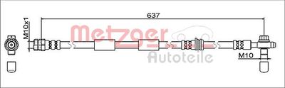 Тормозной шланг METZGER 4111475 для VW ARTEON