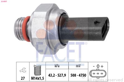 SENZOR PRESIUNE GAZE EVACUARE FACET 250007