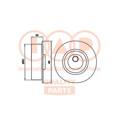 Натяжной ролик, ремень ГРМ IAP QUALITY PARTS 127-12054 для MITSUBISHI SPACE