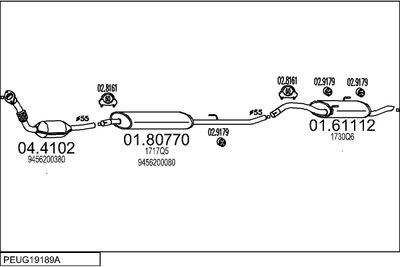 SISTEM DE ESAPAMENT MTS PEUG19189A017226