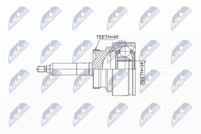 Zestaw przegubu, wał napędowy NTY NPZ-DW-031