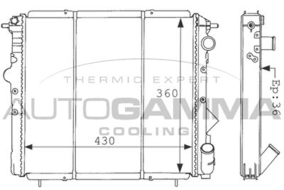 AUTOGAMMA 100853 Радиатор охлаждения двигателя для RENAULT 19 I (B/C53_)