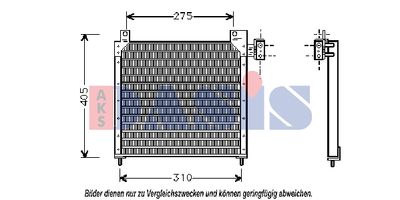 Конденсатор, кондиционер AKS DASIS 522170N для CHRYSLER VOYAGER