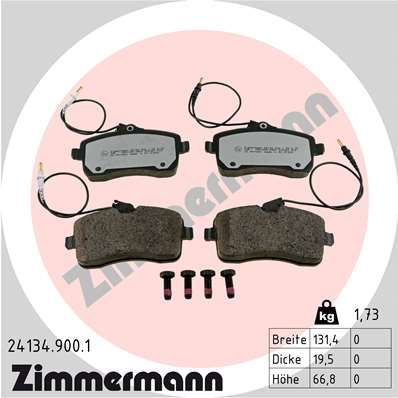 Brake Pad Set, disc brake 24134.900.1