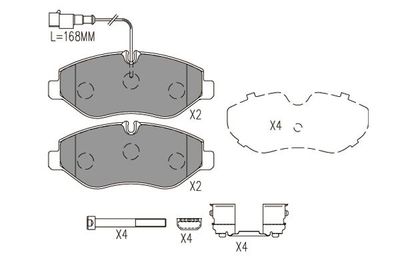 Kavo Parts Stabdžių trinkelių rinkinys, diskinis stabdys