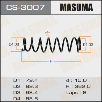 Пружина ходовой части MASUMA CS-3007 для MITSUBISHI PROUDIA/DIGNITY