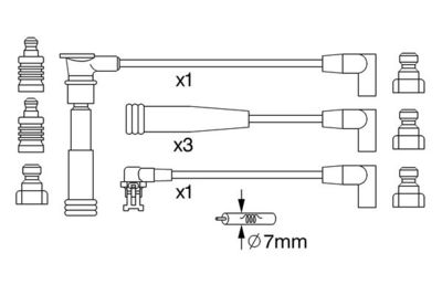 Комплект проводов зажигания BOSCH 0 986 357 231 для RENAULT SAFRANE