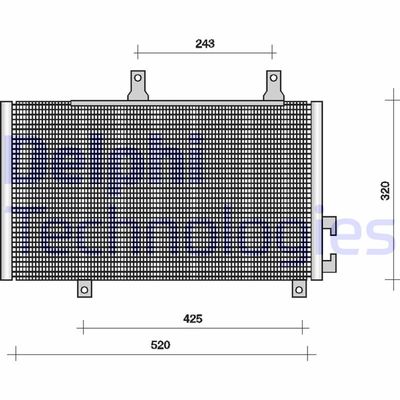 DELPHI TSP0225001 Радиатор кондиционера  для ALFA ROMEO 146 (Альфа-ромео 146)