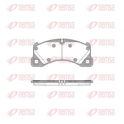 Zestaw klocków hamulcowych, hamulce tarczowe KAWE 134545