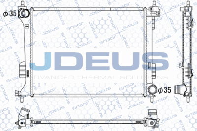 Радиатор, охлаждение двигателя JDEUS 054M37 для HYUNDAI i20