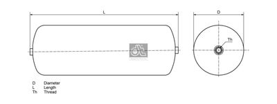 Rezervor aer, sistem compresor DT Spare Parts 1326029455