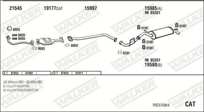 SISTEM DE ESAPAMENT WALKER RE57064