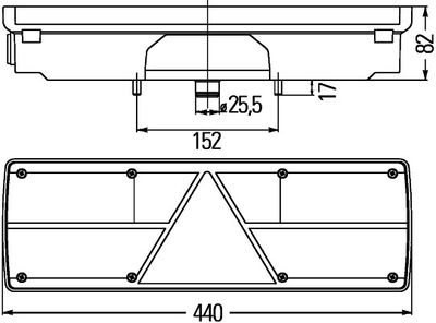 Kombinationsbackljus HELLA 2VP 340 450-151 för KÖGEL, DAF, SCANIA, KAMAG, …