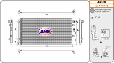 AHE 43880 Радиатор кондиционера  для FORD FOCUS IV (HN) 1.5 EcoBlue