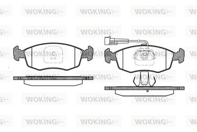 Комплект тормозных колодок, дисковый тормоз WOKING P0723.12 для FIAT DOBLO