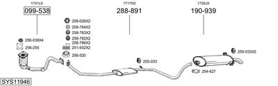 Układ wydechowy BOSAL SYS11946