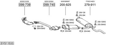 Układ wydechowy BOSAL SYS11533