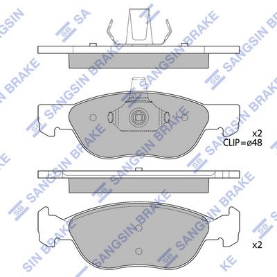 Hi-Q SP4185 Тормозные колодки и сигнализаторы  для FIAT PUNTO (188_) 1.9 JTD