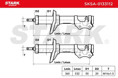 амортисьор STARK SKSA-0133112