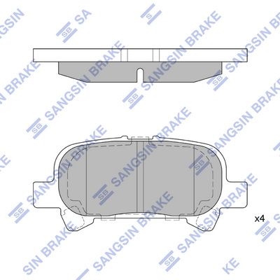 Комплект тормозных колодок, дисковый тормоз Hi-Q SP1364 для TOYOTA AVALON
