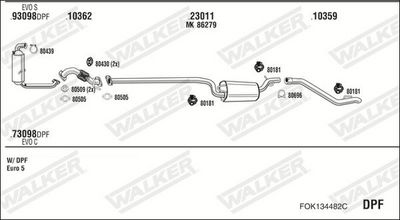 SISTEM DE ESAPAMENT WALKER FOK134482C