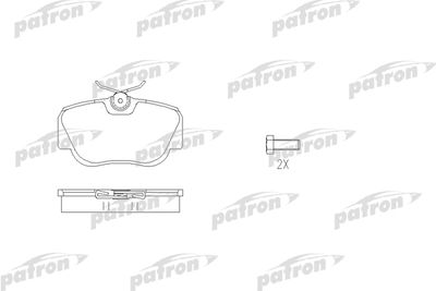 Комплект тормозных колодок, дисковый тормоз PATRON PBP669 для MERCEDES-BENZ 190