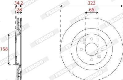 Bromsskiva FERODO DDF2784C