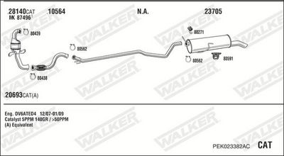 SISTEM DE ESAPAMENT WALKER PEK023382AC